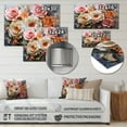 thumbnail image 4 of Designart "Carnations love Ruffles Patchwork" Floral Metal Wall Art, 4 of 5
