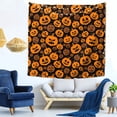 thumbnail image 2 of Halloween Tapestry Wall Hanging, fun halloween pumpkins Tapestry for Bedroom Aesthetic, Cute Tapestry Wall Decor, Halloween Decoration for Bedroom, Living Room, Indoor 59x59in, 2 of 7