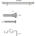 thumbnail image 3 of eTeckram 1" Double Curtain Rod with Trumpet Finials - 48''to 84'',Sand Nickel, 3 of 5