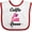 White and Red, variant on Inktastic Microscopy Funny Science Girls Baby Bib