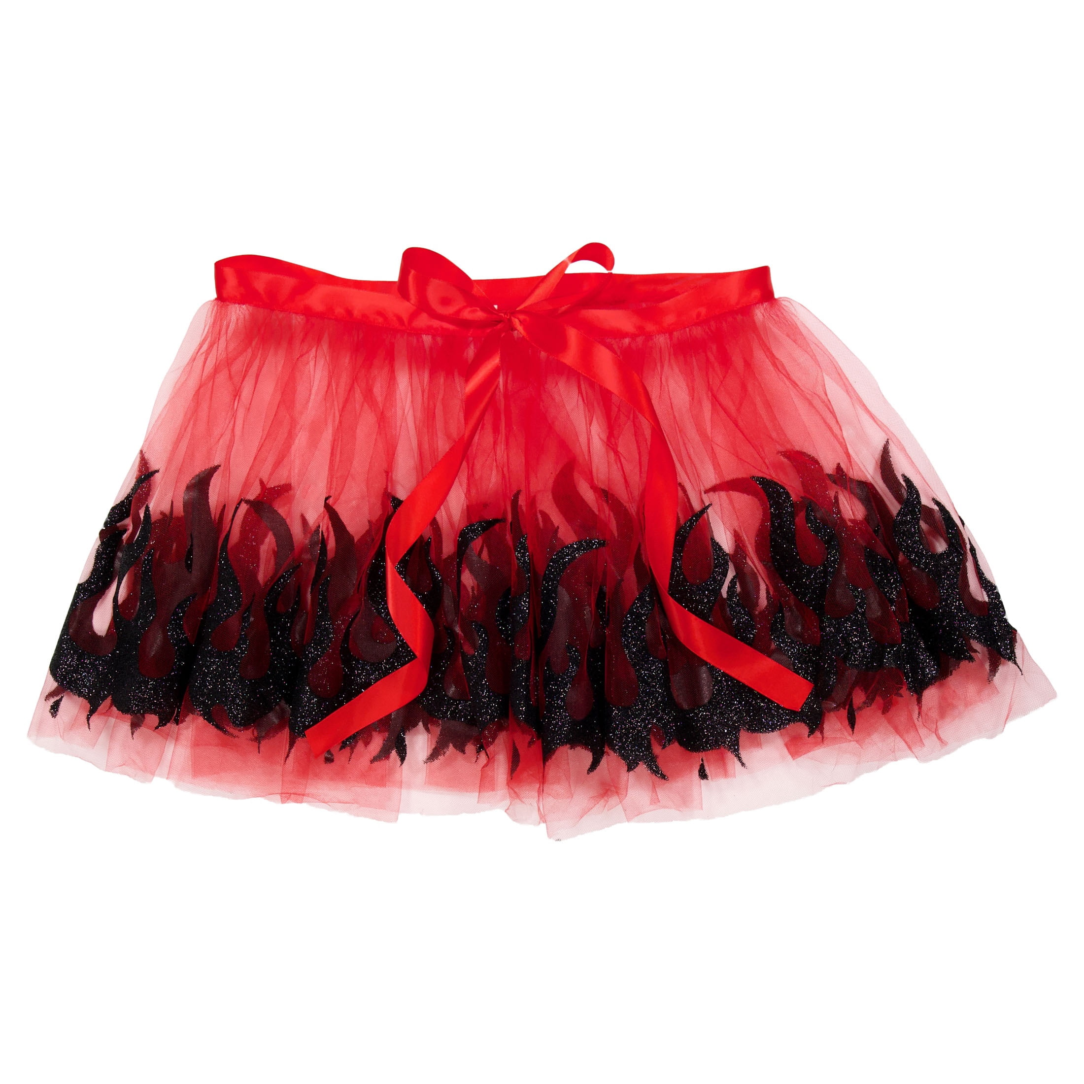 Devil Flame Tutu Costume Accessory for Adults, Red and Black, L/XL, Halloween by Way To Celebrate