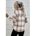 thumbnail image 4 of ABPHQTO Sudadera de mujer con media cremallera a cuadros y bolsillo en el pecho, 4 of 5