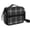 Black and White, variant on Rainbow Checkered Pattern Insulated Lunch Bag with Shoulder Strap and Bottle Holder,Bento School Lunch Bag Box,11x9.5x3.5 Inches