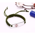 thumbnail image 3 of shiyou-Pre-Engraved Type 1 Diabetes Medical Alert ID Bracelet for Kids | Nylon Rope Braided Medical Alert Bracelet, 6-8 Inches Adjustable, 3 of 4