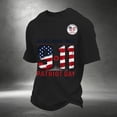 thumbnail image 3 of 9/11 Shirt for Men Never Forget 911 T Shirt 25th Anniversary USA Shirts American Flag Patriotic Short Sleeve Tops, XL, 3 of 4