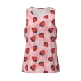 thumbnail image 4 of Xecao Strawberries Men's Tank Top Workout Quick Dry Sleeveless Gym Jogging Muscle Shirts Summer Swim Beach Tops, 4 of 9