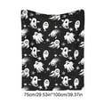 thumbnail image 2 of Djunllk Halloween Throw Blanket, 27 x 39 in Knee Thigh Blanket Gentle Fleece Fall Throw Blanket Cozy Warm Cute Halloween Ghost Blanket, Ultra-Soft Blankets and Throws for Couch Sofa Bed, 2 of 7
