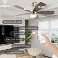 thumbnail image 3 of Ventilador de techo Vagizm 107 cm con luz y control remoto, 3 of 8