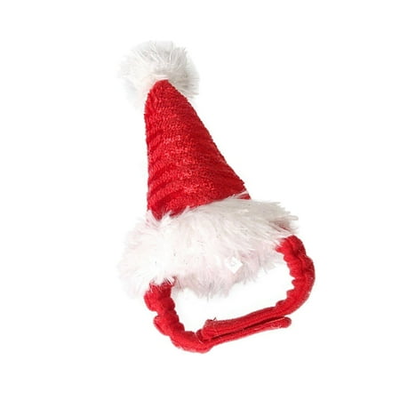 Cute Rabbit Guinea Pig Costume Pet Christmas Hat Red Color for Bunny Rats Easily