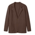 thumbnail image 4 of IWRICH Men's Shawl Collar Cardigan Sweater Button down Knitwear with Pockets Brown XL, 4 of 4