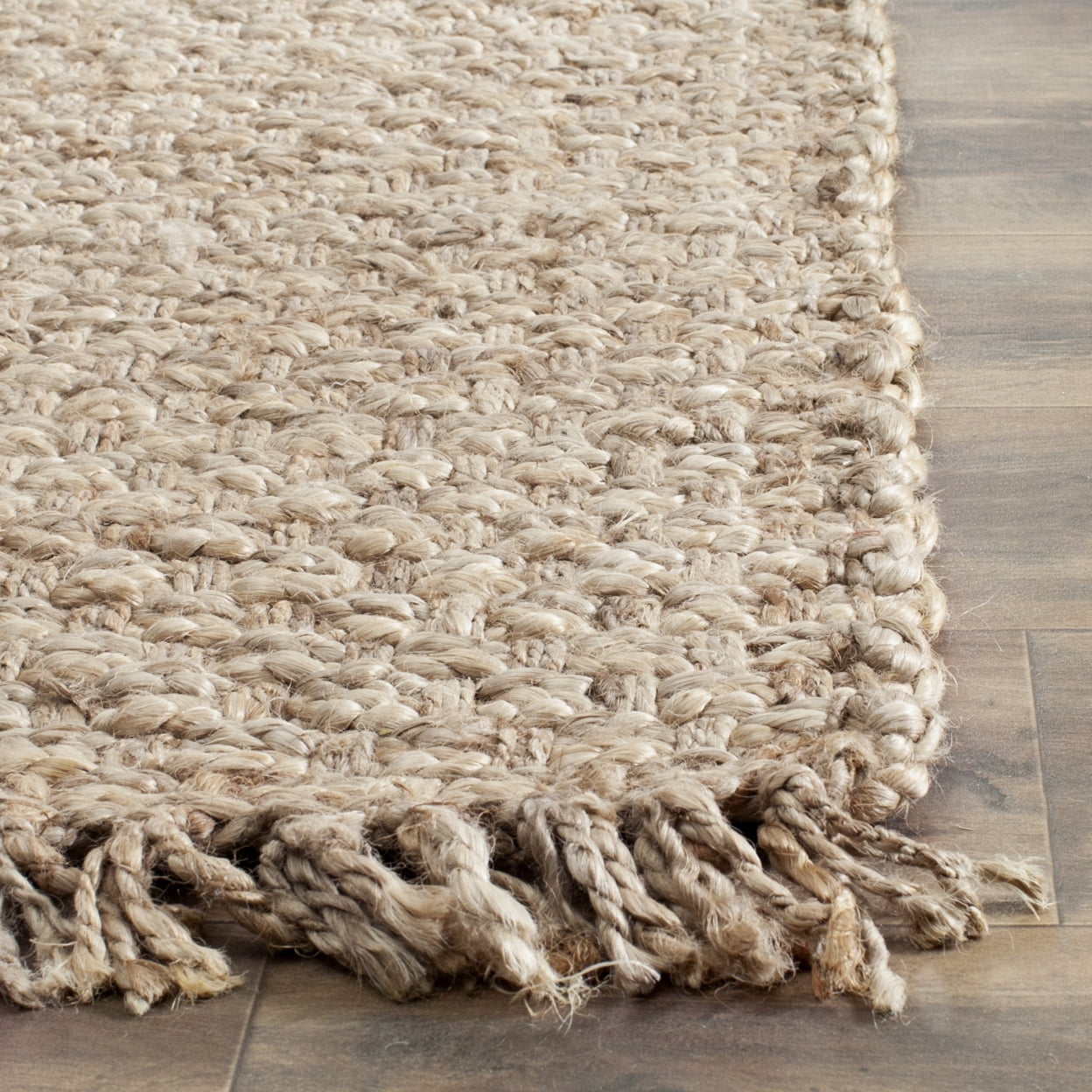 SAFAVIEH Natural Fiber Eason Braided Jute Area Rug, Natural, 5' x 8'