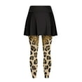 thumbnail image 4 of FUIALDOLG Butterfly and Leopard Golf Skirt with Leggings for Women Tummy Control Yoga Pants Soft Comfy Tennis Skirted Leggings with Pockets Gym Workout Athletic Pants with Pocket,Size S, 4 of 7
