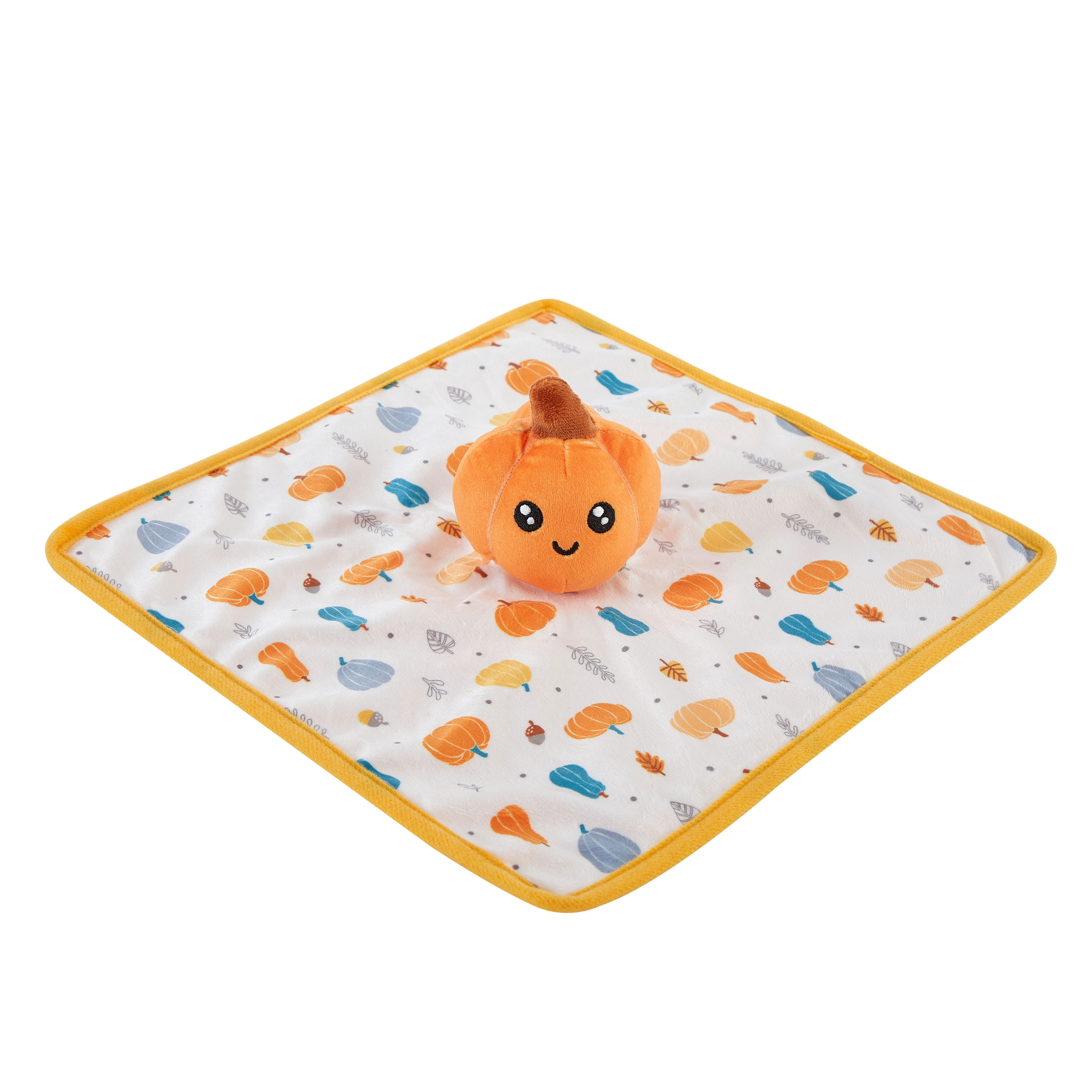 Parent's Choice Pumpkin Lovey Security Blanket, 12" x 12", White