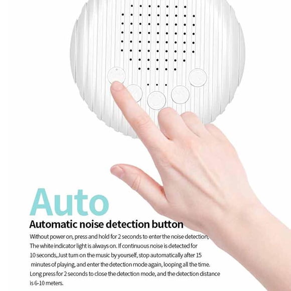 Máquina de ruido blanco, máquina de sonido para dormir para bebés recargable por USB, edredón para dormir para bebés, durmiente con música