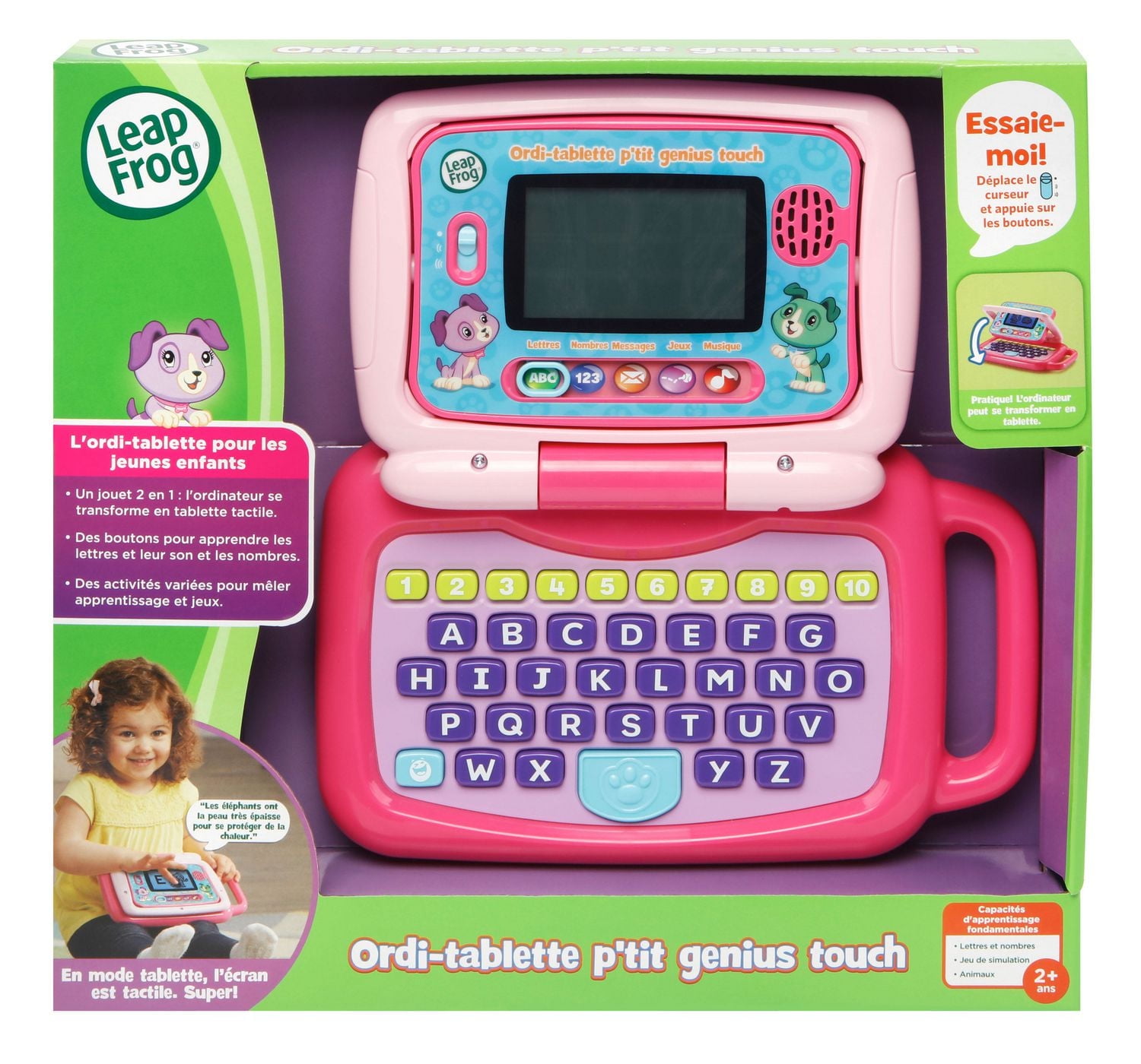 LeapFrog 2-in-1 Leaptop Touch™ - Toddler Learning Toy - French Version, 2 to 5 years