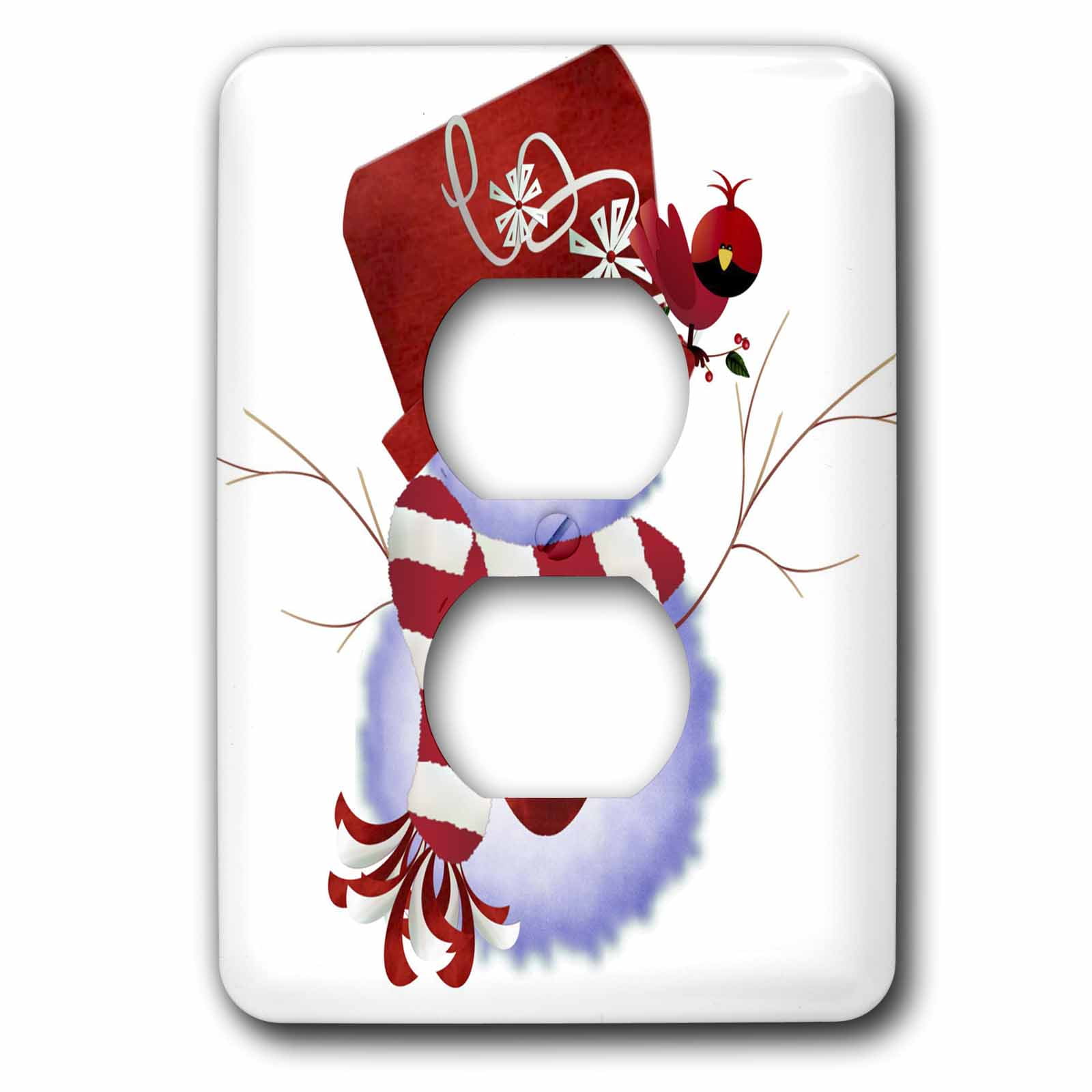 3dRose lsp_60788_6 Red Hatted Snowman 2 Plug Outlet Cover 3dRose lsp_60788_6 Red Hatted Snowman 2 Plug Outlet Cover