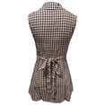 thumbnail image 6 of DHFJKG Retro Plaid Summer Dresses For Women Sleeveless Notch Collar Button Down Pleated Mini Dress Casual Daily Wear Cozy Dresses, 6 of 6