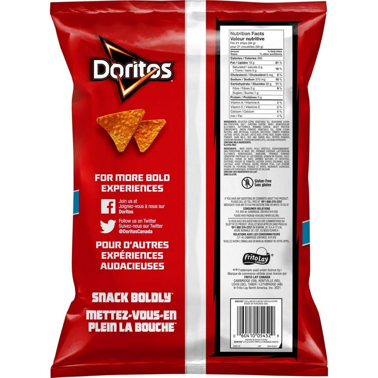Doritos Nacho Cheese Nutrition Facts