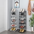 thumbnail image 5 of 6 Tiers Shoe Rack Space Saving Vertical Single Pairs Sturdy Shoe Shelf Storage Organizer, 9.4x10.6x32.3inch, 5 of 5