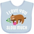 thumbnail image 3 of Inktastic Valentine's Day I Love You Slow Much with Cute Sloth Boys or Girls Baby Bib, 3 of 4