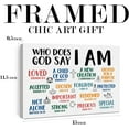 thumbnail image 2 of Inspirational Bible Verse Canvas Wall Art Christian Education Kids Affirmations Poster Painting Identity in Christ Print Framed Sign Picture Artwork for Home Church Classroom Decor 12 X 15 Inch, 2 of 6