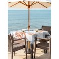 thumbnail image 4 of Square Outdoor Tablecloth with Umbrella Hole Orange Ocean Coral Outside Table Cloth Waterproof Patio Table Cover Retro Coastal Ombre Blue Gradient Zipper Tablecloths for Picnic Camping 54x54 Inch, 4 of 8