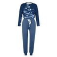 thumbnail image 4 of Moxiu Womens Christmas Suit,Lounge Sets for Women Sweatsuits Sets Two Piece Outfit Christmas Print Long Sleeve Tops and Jogger Pant Workout Athletic Tracksuits 2024 Navy,XL, 4 of 5
