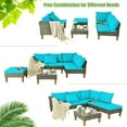 thumbnail image 6 of Gymax 4PCS Rattan Patio Sectional Sofa Set Outdoor Furniture Set w/ Cushion, 6 of 9