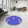 thumbnail image 4 of Ahgly Company Machine Washable Indoor Rectangle Transitional Light Slate Blue Area Rugs, 6' x 9', 4 of 7
