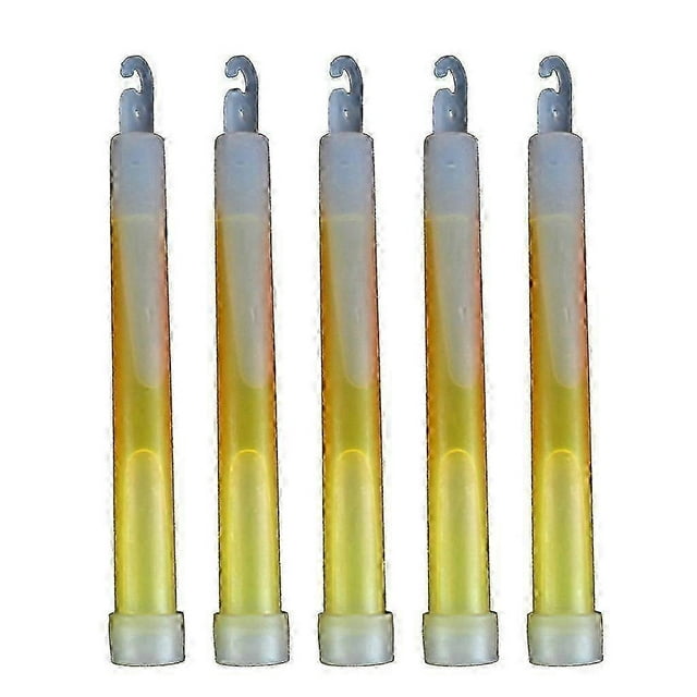 6Inch Bright Glow Sticks Emergency Bright Chem Glow Stick UV Glows Light Sticks--Yellow