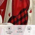 thumbnail image 6 of Valentine's Day Semi Sheer Curtains Drapes for Living Room,Bedroom,French Doors Window 45 Inches Long,LOVE Heart Red Buffalo Plaid Leopard Spot Rod Pocket Chiffon Curtain Voile Drapery Panel, 6 of 8