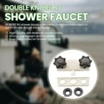 thumbnail image 2 of RV Shower Faucet, Dual-Handle Camper Shower Faucet with Acrylic Knobs, 4" RV Shower Valve Diverter, RV Outdoor Shower for RV, Camper Van, Outside and Inside Bathroom Shower (Milky White), 2 of 16
