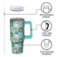 thumbnail image 3 of Snowman Holiday Tumbler 30oz Christmas Stainless Steel Coffee Cup, Winter Insulated Travel Mug with Handle and Straw, Gift for Women Men, 3 of 5