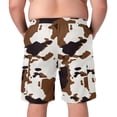 thumbnail image 6 of Fabrcox XXXL-8XL Men's Camo Cargo Shorts Drawstring Elastic Waist Mens Big and Tall Shorts Casual Summer Outdoor Breathable Mens Bermuda Shorts with Pockets Brown 5XL, 6 of 9