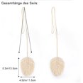 thumbnail image 3 of Curtain Tiebacks for Curtains, 4 Pieces Tiebacks Boho Leaves Curtain Holder Cotton Macrame Curtain Holder Drawstring Curtain Beige Cotton Rope Curtains, 3 of 5