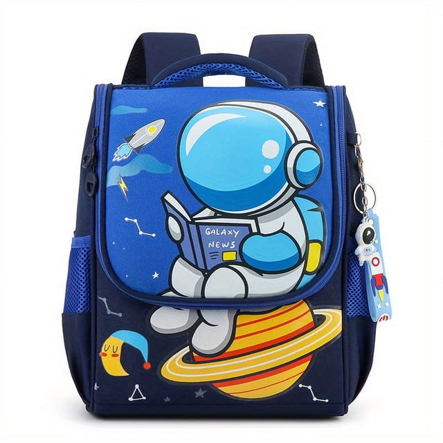 1pc Kindergarten Schoolbag, Boys And Girls Cute Cartoon Space Backpack, Waterproof And Burden Reduction Backpack, Breathable Backpack, Lightweight Backpack
