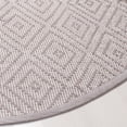 thumbnail image 3 of SAFAVIEH Montauk Kimberlyn Geometric Cotton Area Rug, Grey/Ivory, 6' x 6' Round, 3 of 8