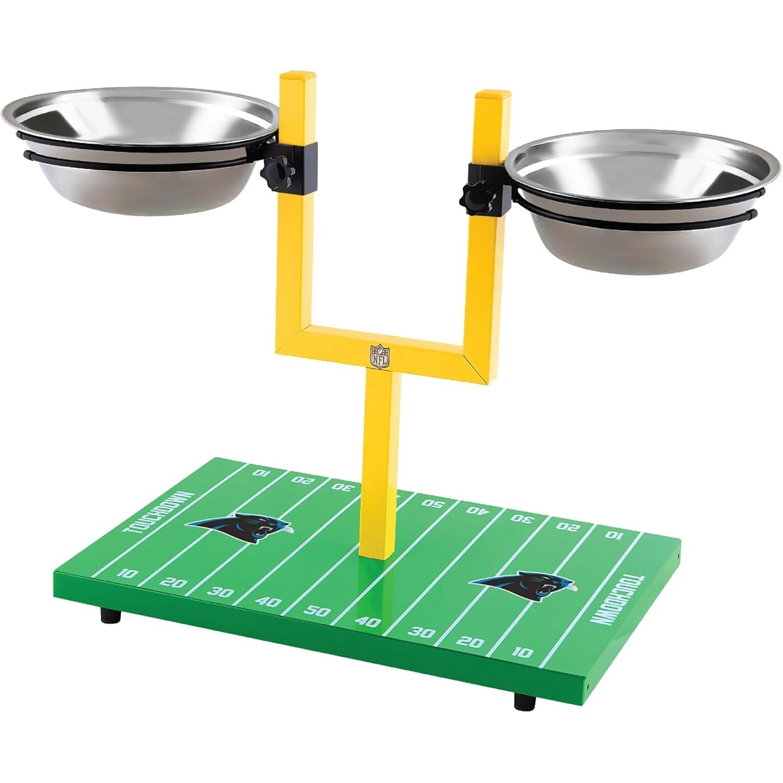 Pets First NFL Goalpost Elevated Dog Feeder Stainless Steel & Adjustable