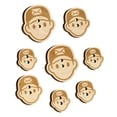thumbnail image 1 of Occupation Mail Delivery Man Icon Wood Buttons for Crochet Knitting Sewing DIY Craft - Various Sizes (8pcs), 1 of 7