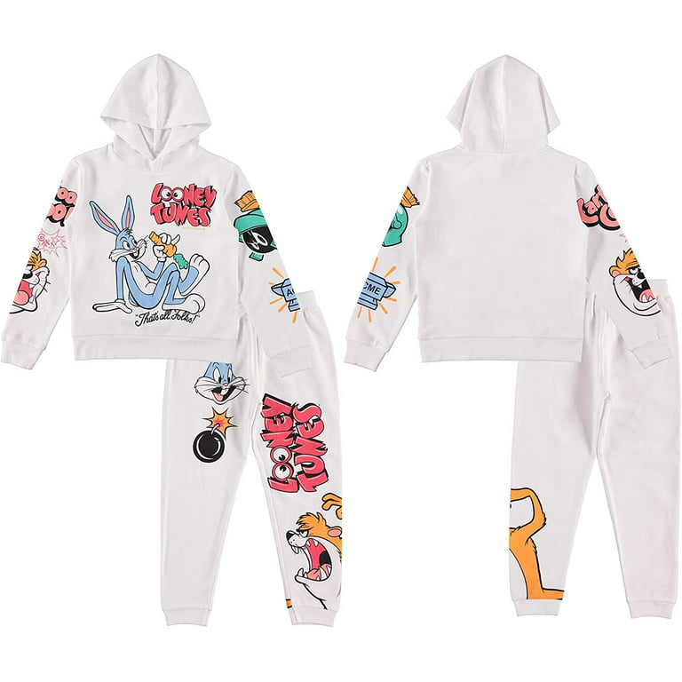 Looney Tunes Boys Hoodie and Jogger Pants 2-Piece Outfit Set- Boys Sizes  4-16
