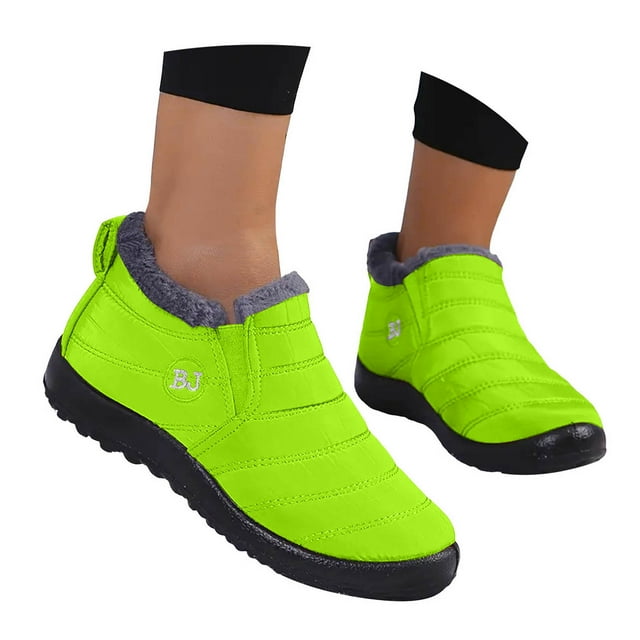 Mepaouo Bottes de Neige pour Femmes Imperméables Bottillons d'Hiver Confortables pour l'Extérieur à Enfiler Chaussures de Marche