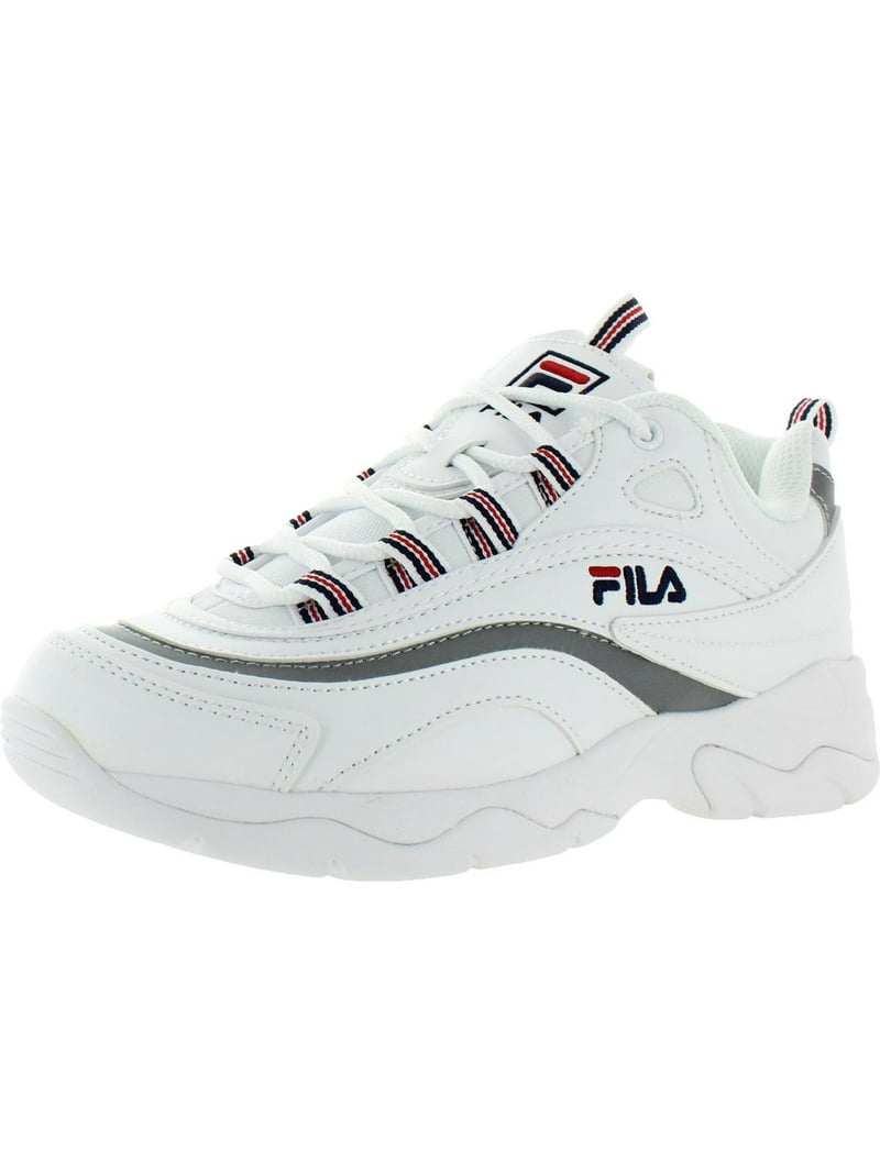 Fila Womens Fila Ray Faux Leather Comfort Insoles Trainers