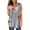 Gray, variant on Women's Plus-Size top Summer Rose Print V-Neck Casual Short Sleeve 