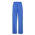 thumbnail image 6 of EDFBUYKRS Female Women Pants Casual Cargo Pants Women Tall 34-36 Inseam Women's Solid Color Autumn and Winter High Waisted Drawstring Pocket Wide Leg Fitness and Sports Casual Sweatpants L, 6 of 9