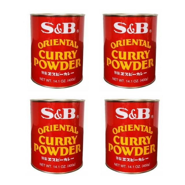 S&B Curry Powder, Oriental, 14.1oz Each (Pack of 4)