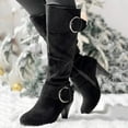 thumbnail image 2 of Rotm Women's Knee High Boots Flat Warm Winter Boots with Side Zipper Boots for Women Black,Size 9, 2 of 7