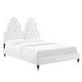 thumbnail image 2 of Modway Alexandria Tufted Performance Velvet King Platform Bed in White, 2 of 10