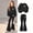Black, variant on Girls Graphic Outfits Set Cute Long Sleeve Warm Casual Kids Sweatshirt and Flare Sweatpants Fall Clothes Red 14