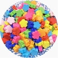 thumbnail image 1 of 200 Pcs Beads Flat Round Colorful Spacer for Handmade Children's Jewelry Toy Making DIY, Solid Color Flowers, 1 of 7