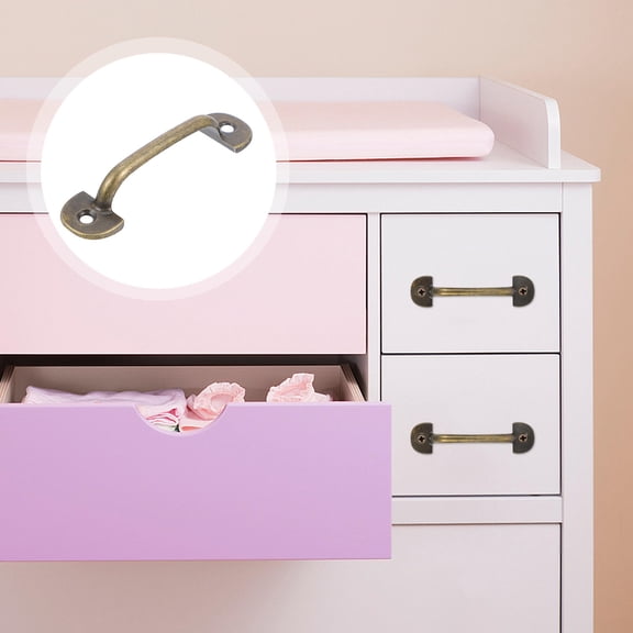PENIKOKO 10Pcs Durable Zinc Alloy Cabinet Pull Handles Golden Finish for Home Use